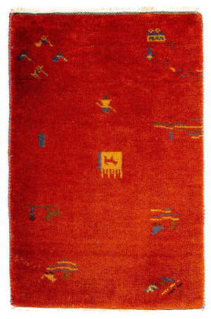 Gabbeh tapijt - Indus - 90 x 60 cm - rood