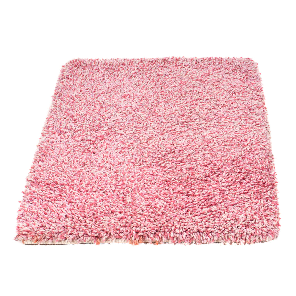 Hoogpolig tapijt - 95 x 62 cm - roze