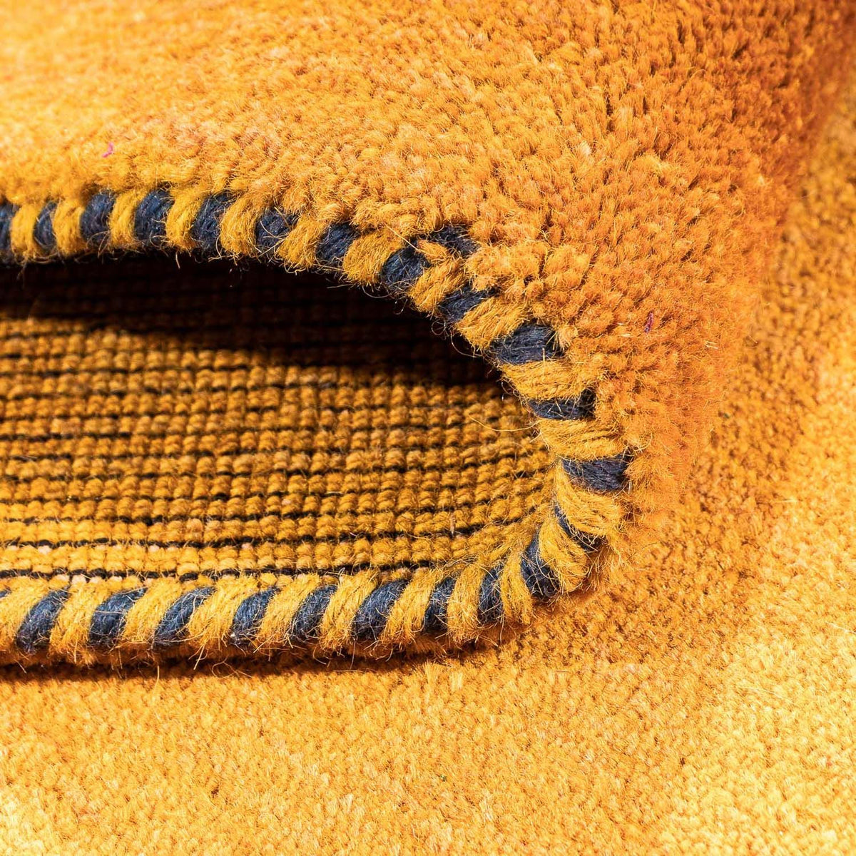 Loper Gabbeh Tapijt - Loribaft Perzisch - 395 x 80 cm - oranje