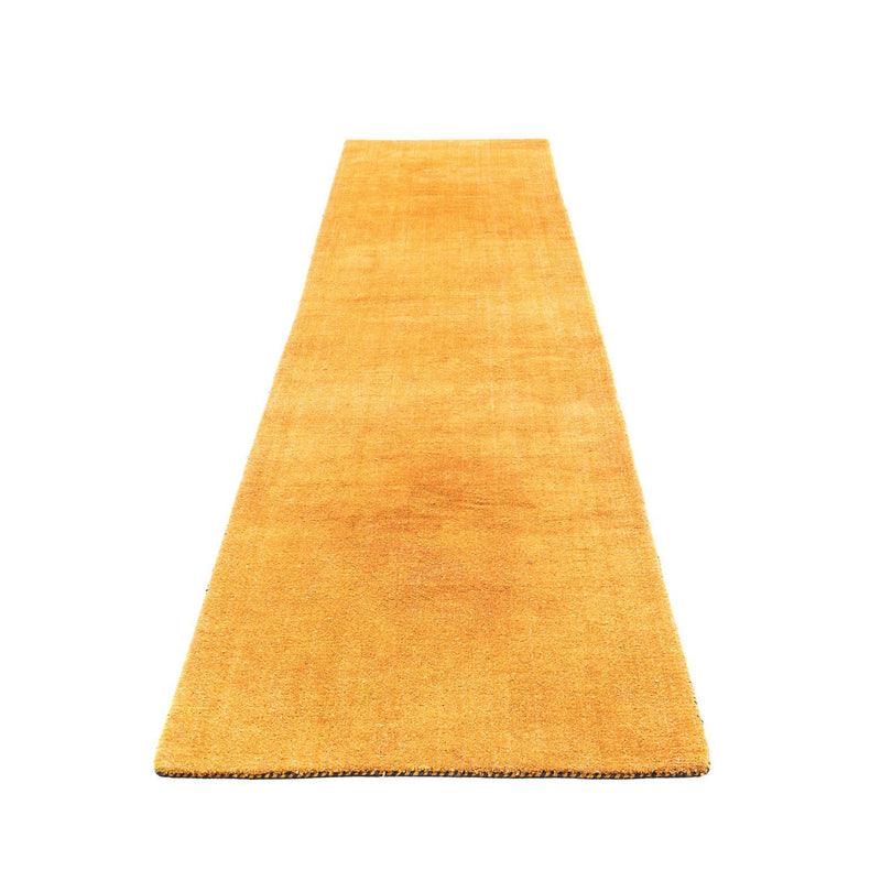 Loper Gabbeh Tapijt - Loribaft Perzisch - 395 x 80 cm - oranje