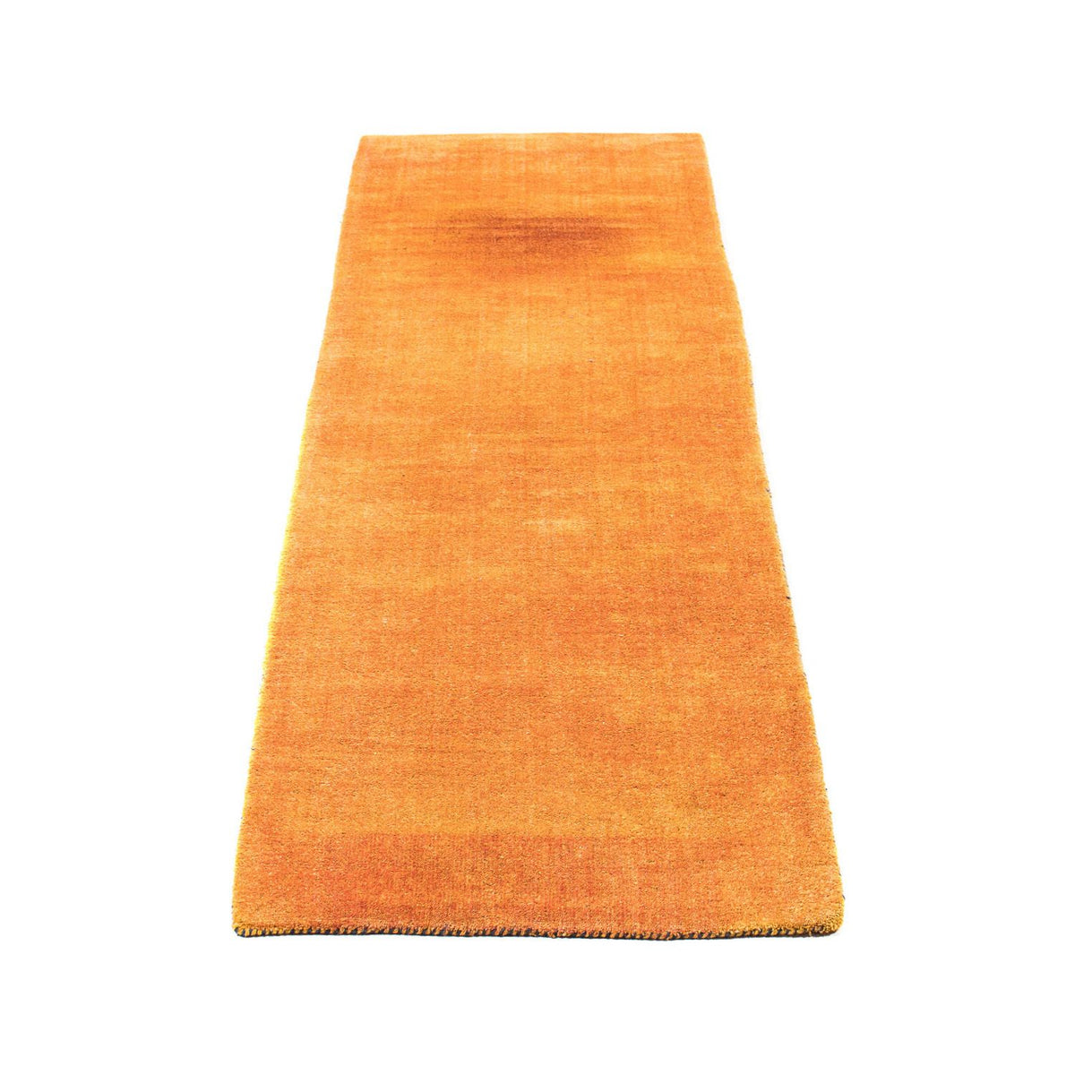 Loper Gabbeh Tapijt - Loribaft Perzisch - 395 x 80 cm - oranje