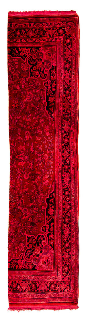 Loper Perzisch tapijt - Bijar - Koninklijk - 320 x 83 cm - rood