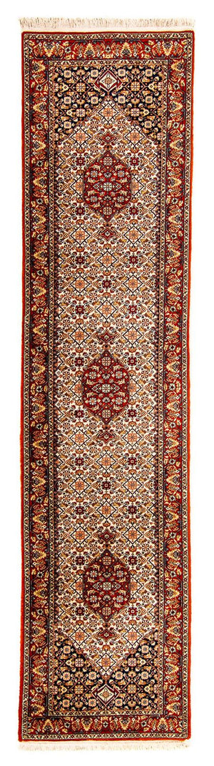 Loper Oosters tapijt - Bijar - Indus - 340 x 77 cm - beige