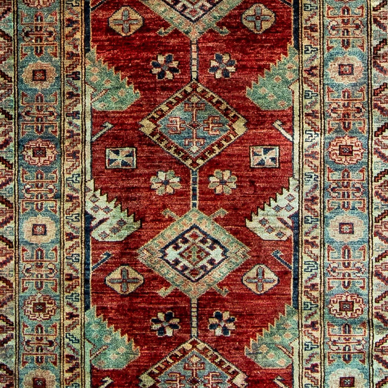 Loper Ziegler Tapijt - Kazak - 315 x 82 cm - donkerrood
