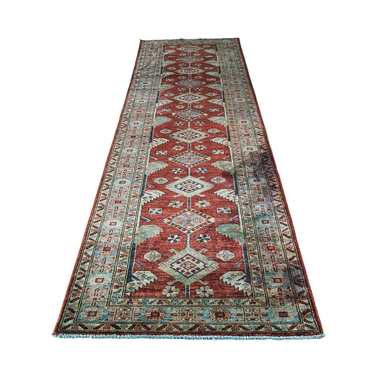 Loper Ziegler Tapijt - Kazak - 315 x 82 cm - donkerrood