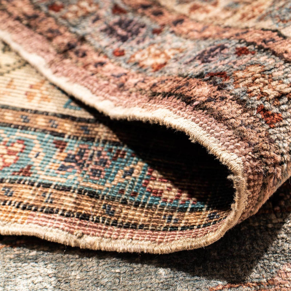 Zijden tapijt - Kayseri - 127 x 90 cm - veelkleurig