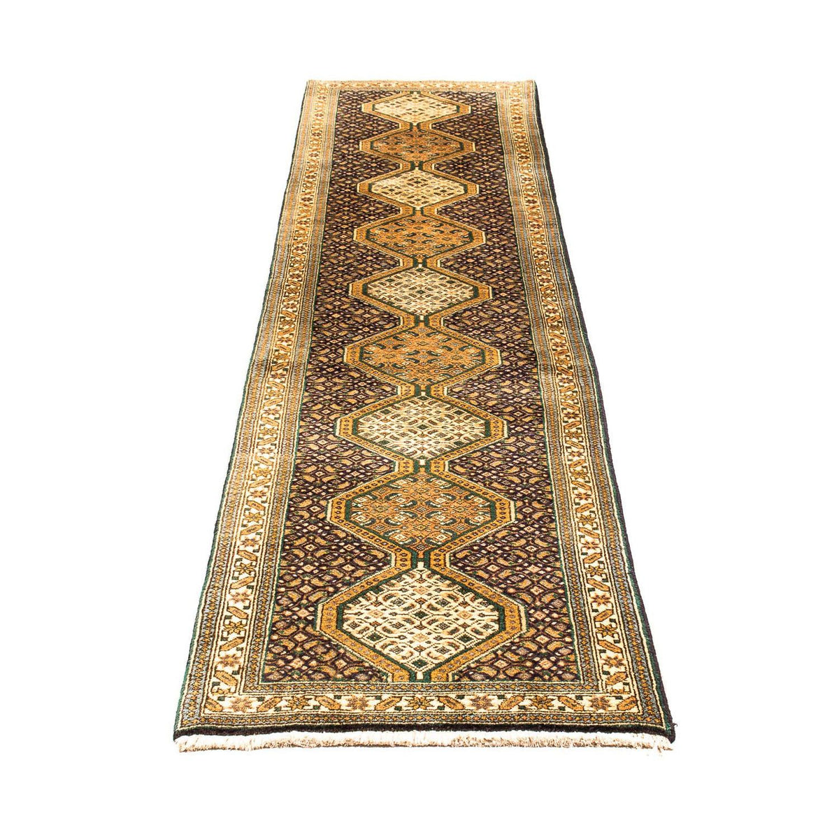 Loper Perzisch Tapijt - Nomadisch - 297 x 70 cm - donkerblauw