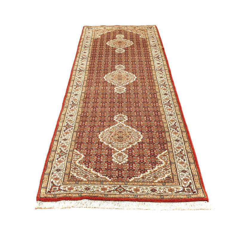 Loper Oosters tapijt - Tabriz - 296 x 83 cm - donkerrood