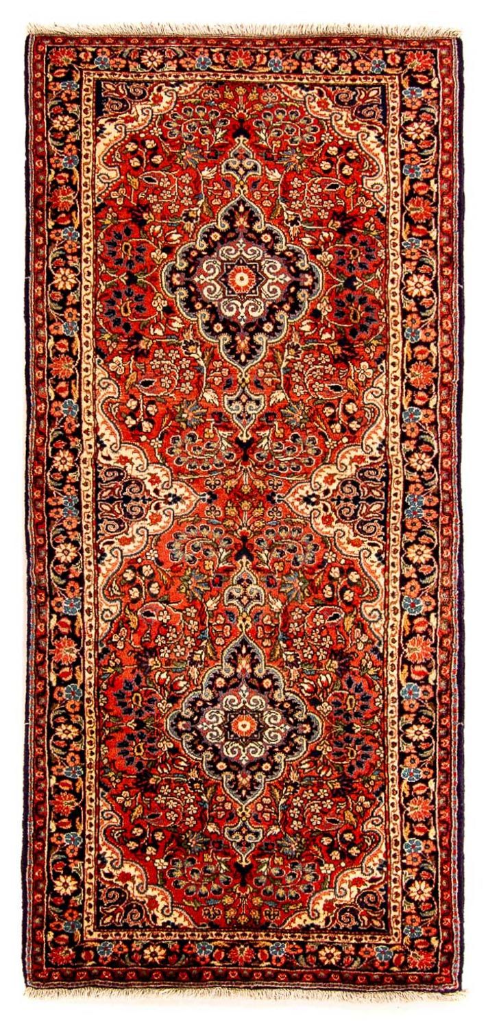 Loper Perzisch tapijt - Bijar - Koninklijk - 207 x 77 cm - licht rood