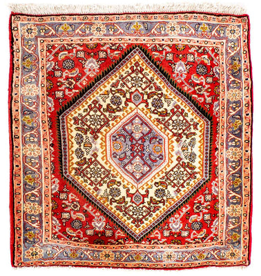 Perzisch tapijt - Bijar - Koninklijk vierkant  - 85 x 80 cm - rood