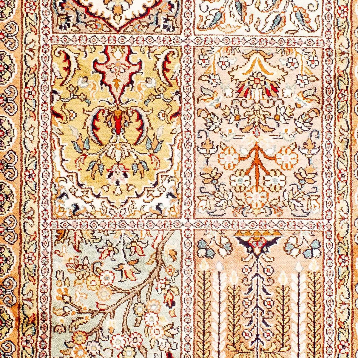 Zijden tapijt - Kashmir Silk - 98 x 60 cm - beige