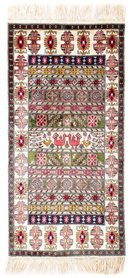 Loper Zijden tapijt - Kayseri - 156 x 76 cm - veelkleurig
