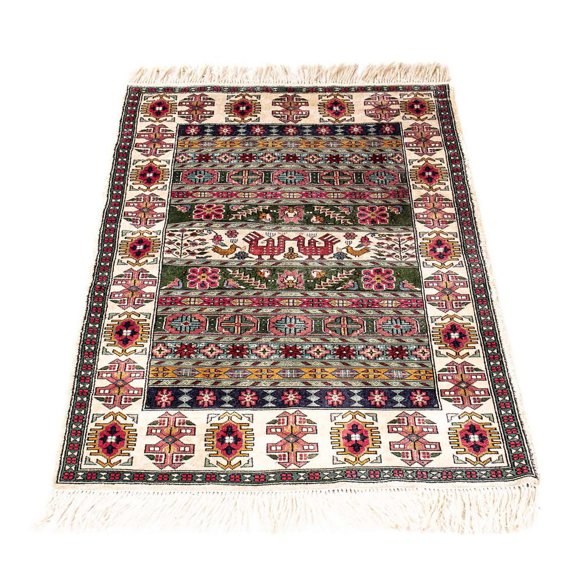 Loper Zijden tapijt - Kayseri - 156 x 76 cm - veelkleurig