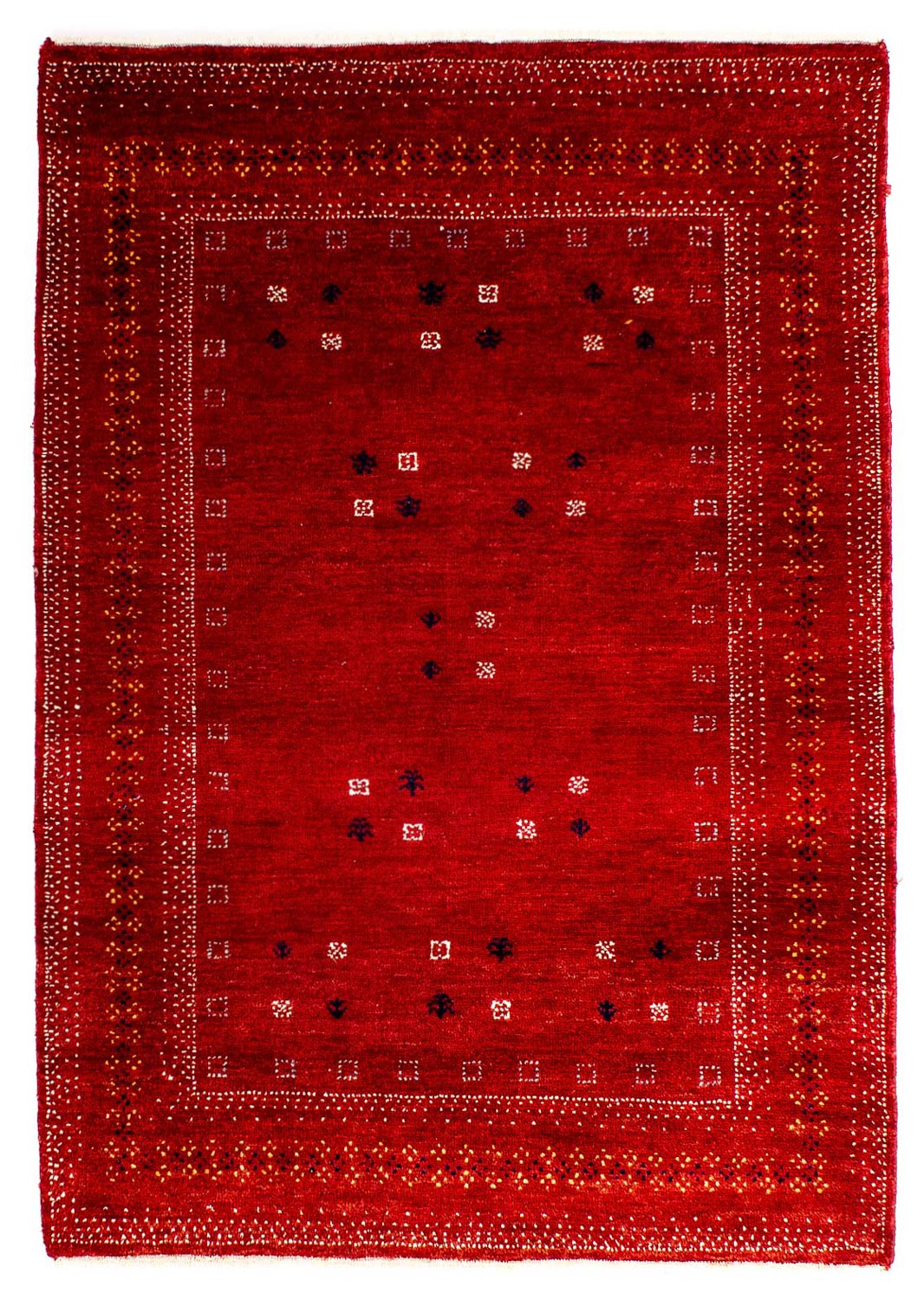 Gabbeh Tapijt - Loribaft Perzisch - 120 x 81 cm - donkerrood