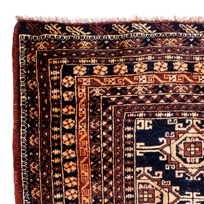 Afghaans tapijt - 140 x 94 cm - donkerblauw