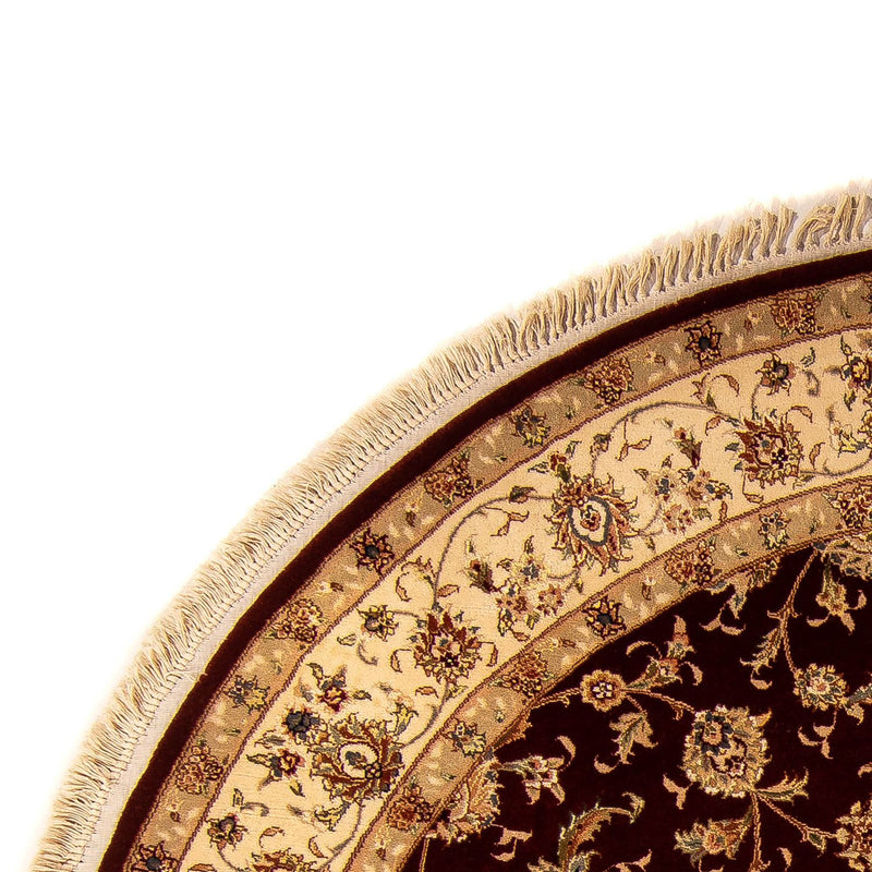 Perzisch tapijt - Tabriz - Royal rond  - 204 x 204 cm - donkerrood