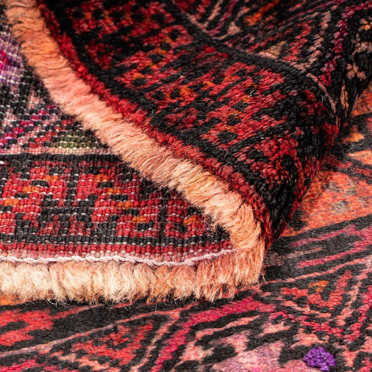 Perzisch Tapijt - Nomadisch - 90 x 72 cm - donkerrood