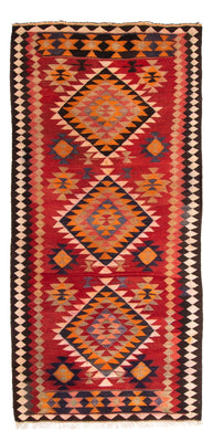 Loper Kelim tapijt - Oud - 380 x 135 cm - veelkleurig