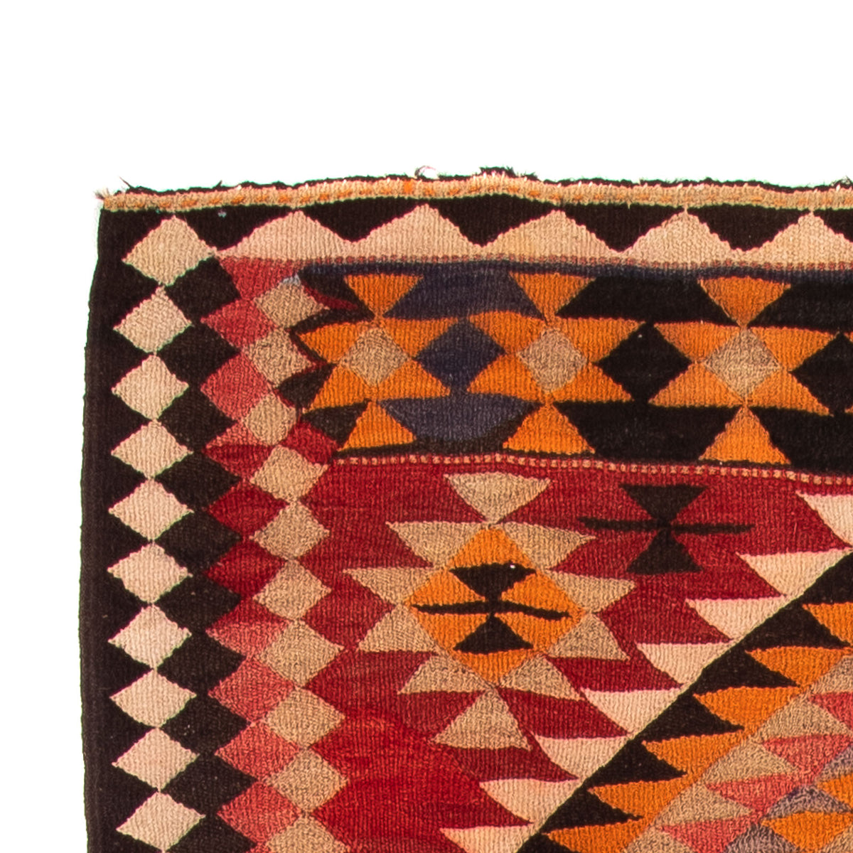 Loper Kelim tapijt - Oud - 380 x 135 cm - veelkleurig