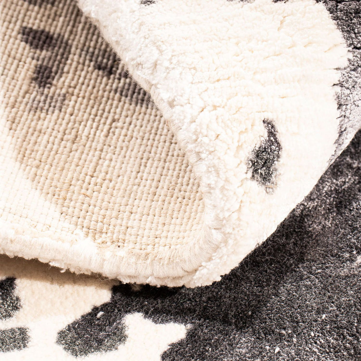 Viscose tapijt vierkant  - 70 x 70 cm - beige