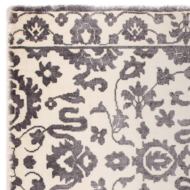 Viscose tapijt vierkant  - 70 x 70 cm - lichtgrijs