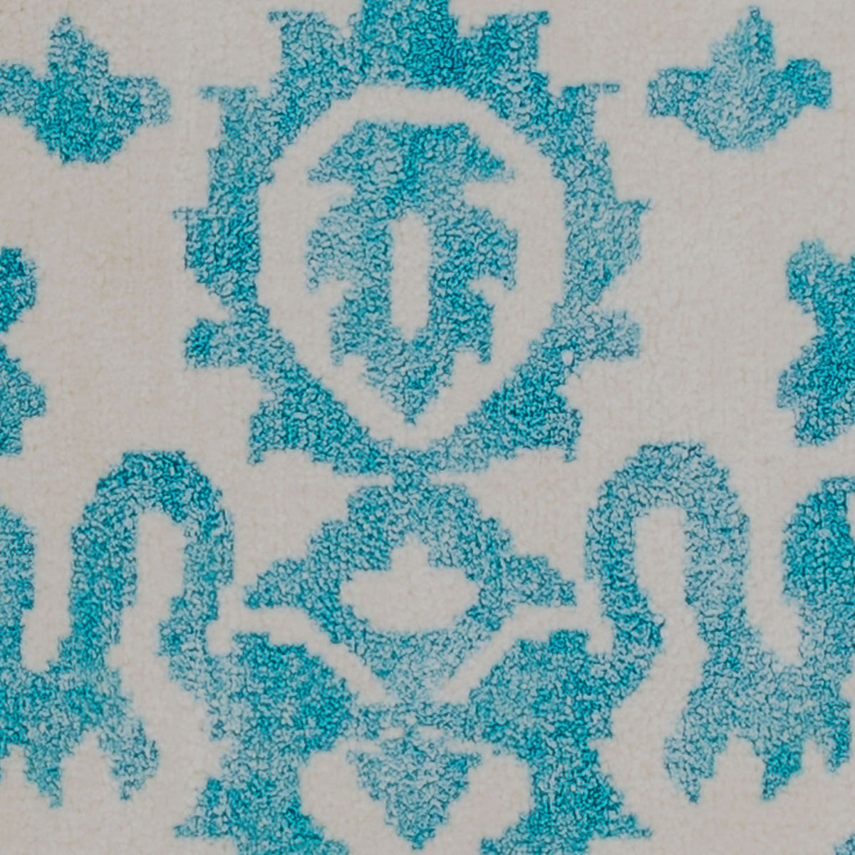 Viscose tapijt vierkant  - 70 x 70 cm - turkoois