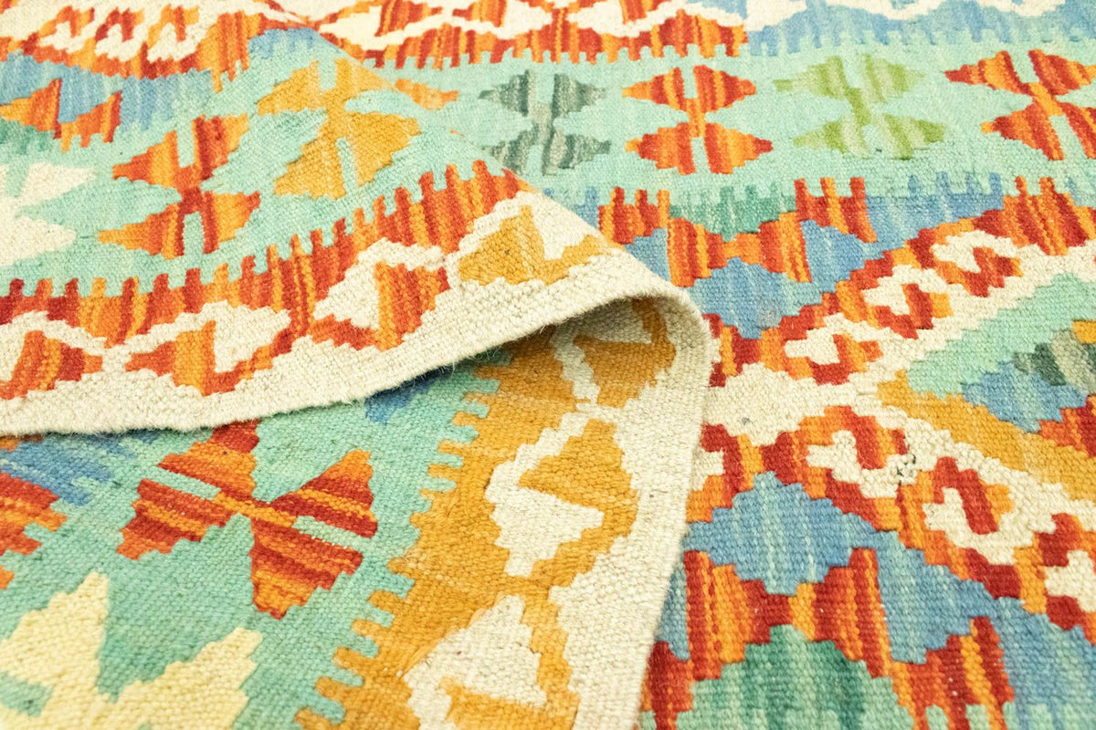 Loper Kelim tapijt - Oosters - 200 x 68 cm - gekleurd