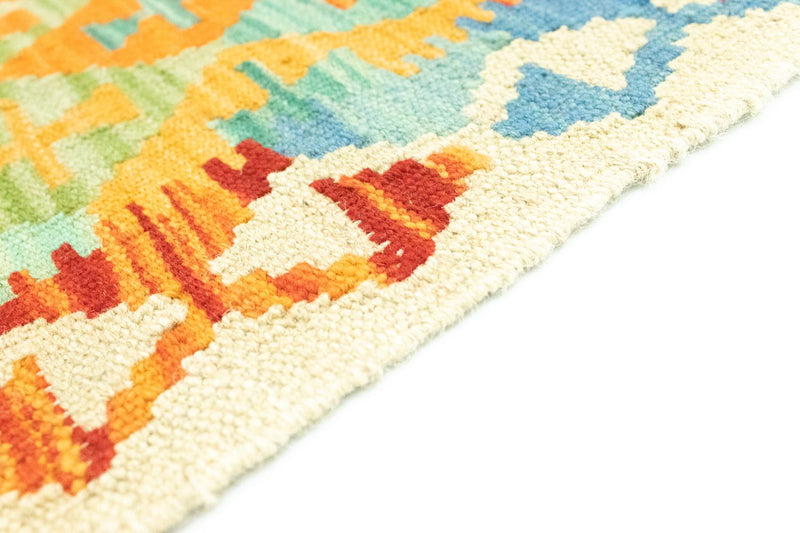 Loper Kelim tapijt - Oosters - 197 x 64 cm - gekleurd