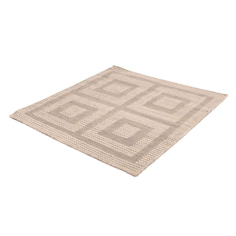 Kelim tapijt - Trendy vierkant  - 60 x 60 cm - beige
