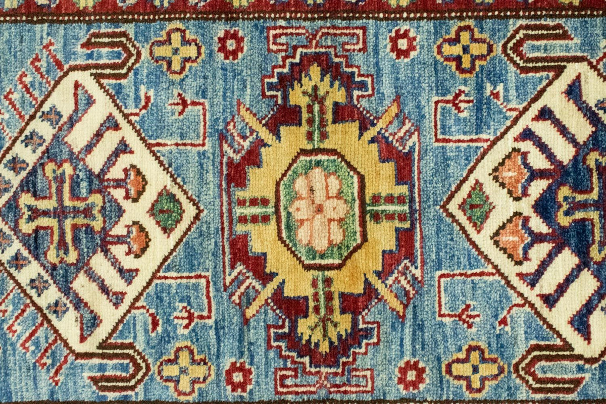 Ziegler Tapijt - Kazak - 132 x 79 cm - lichtblauw