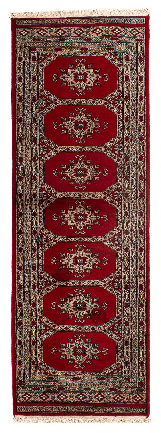 Loper Pakistaans tapijt - 192 x 64 cm - donkerrood