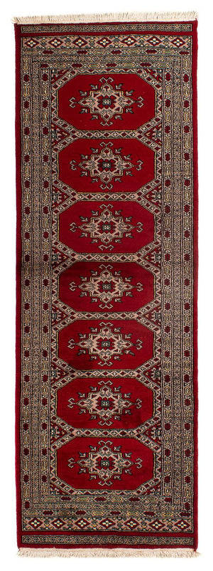 Loper Pakistaans tapijt - 192 x 64 cm - donkerrood