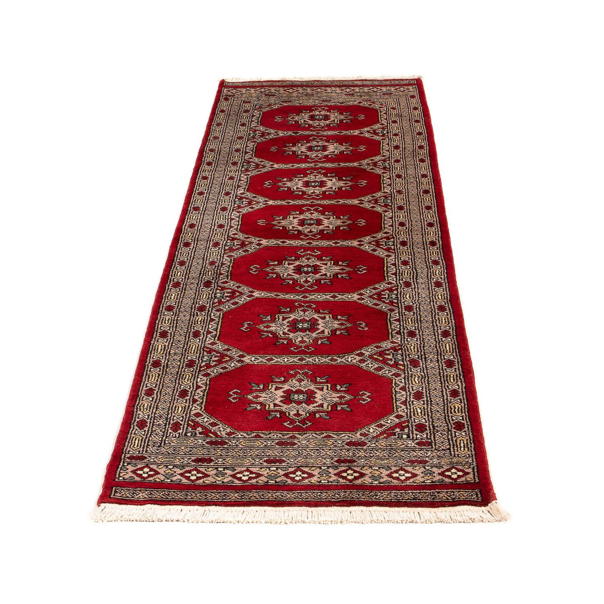 Loper Pakistaans tapijt - 192 x 64 cm - donkerrood