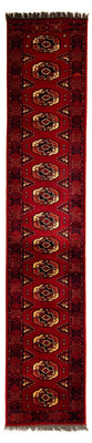 Loper Afghaans tapijt - 356 x 82 cm - donkerrood