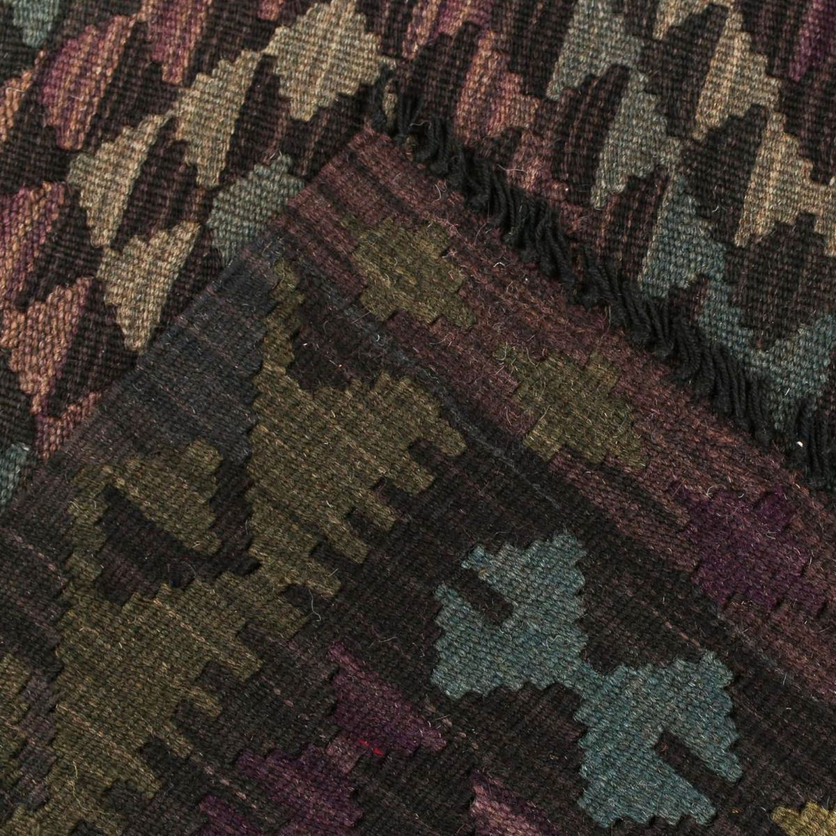 Kelim tapijt - Splash - 201 x 163 cm - veelkleurig