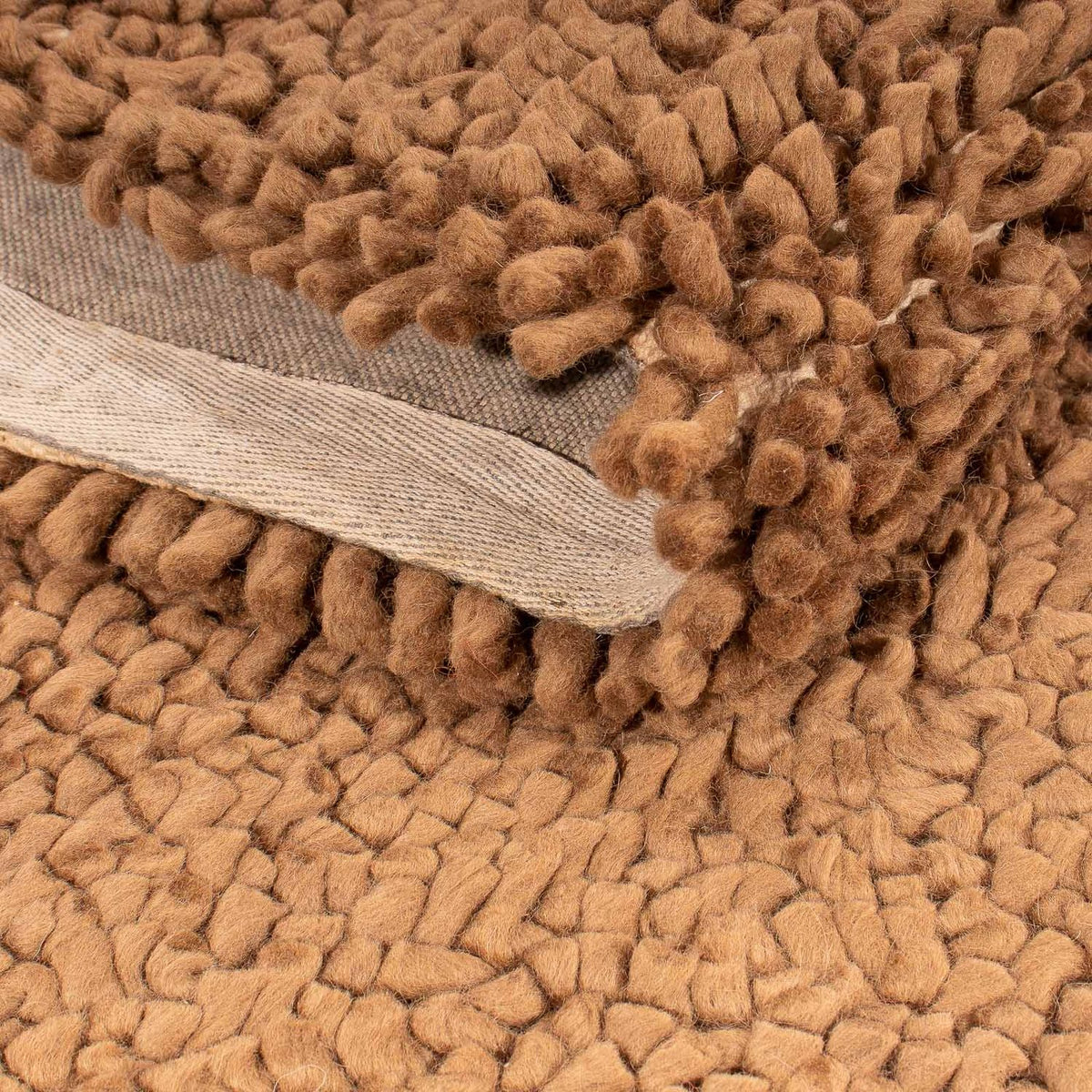 Hoogpolig tapijt - 206 x 155 cm - bruin