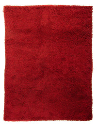 Hoogpolig tapijt - 217 x 154 cm - donkerrood
