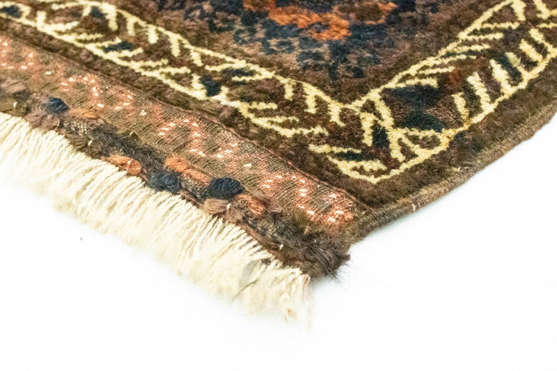 Afghaans tapijt vierkant  - 80 x 80 cm - blauw