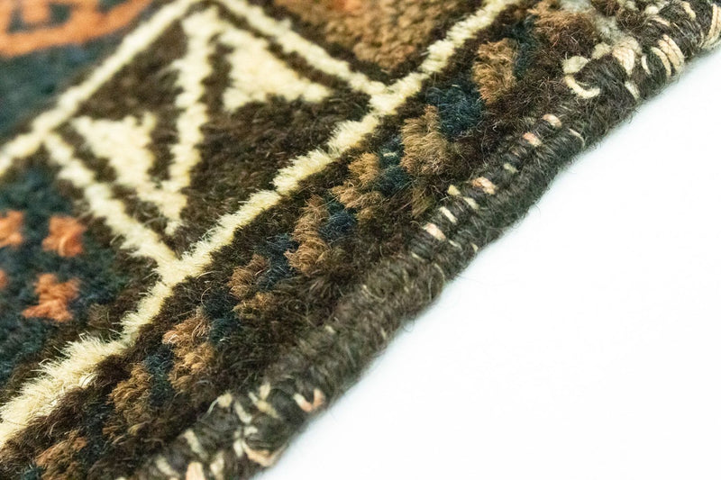 Afghaans tapijt vierkant  - 66 x 64 cm - blauw