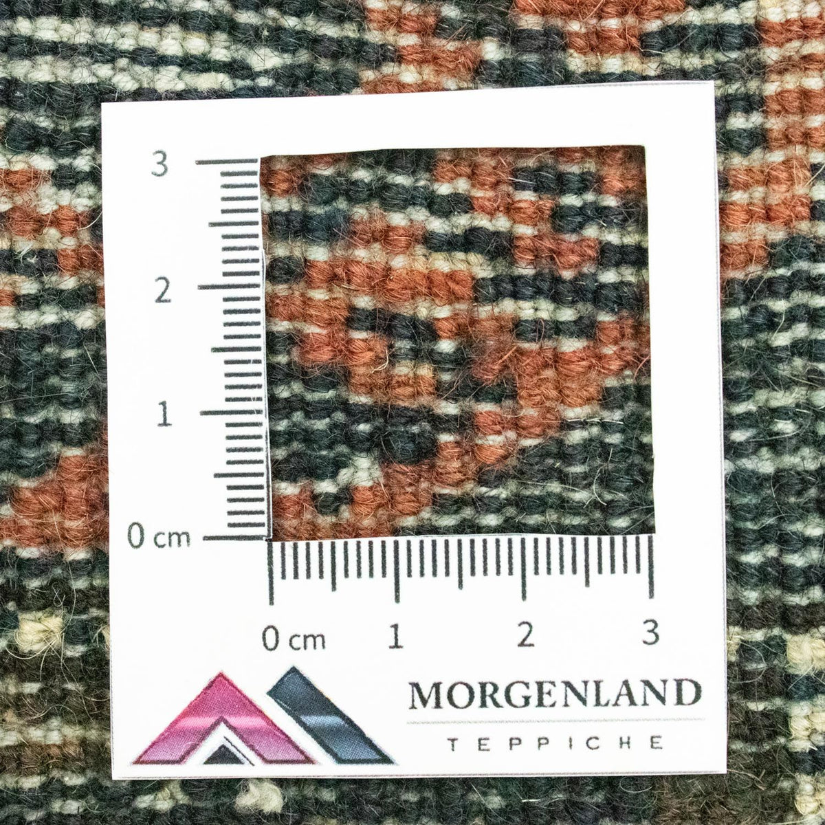 Afghaans tapijt vierkant  - 66 x 64 cm - blauw