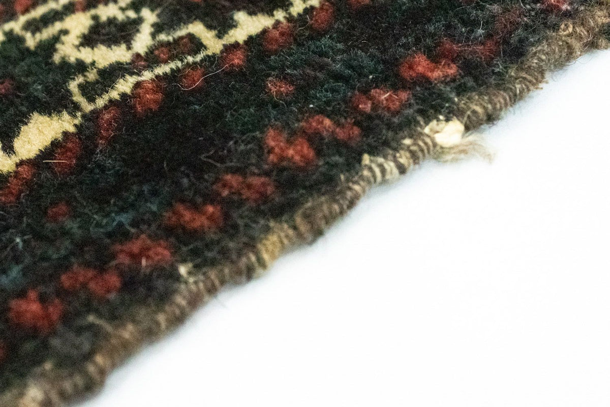 Afghaans tapijt vierkant  - 35 x 33 cm - blauw