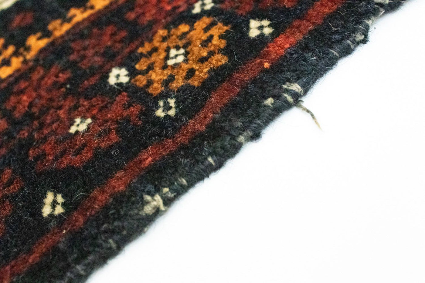 Afghaans tapijt vierkant  - 45 x 42 cm - blauw
