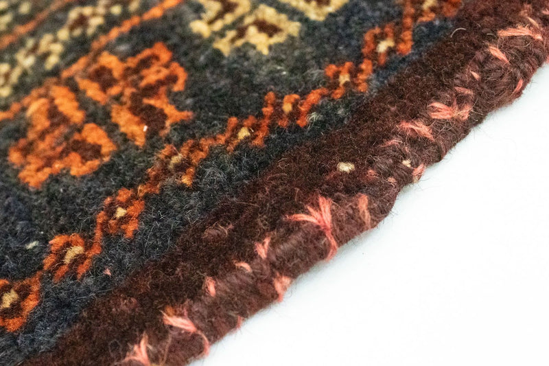 Afghaans tapijt vierkant  - 70 x 57 cm - blauw