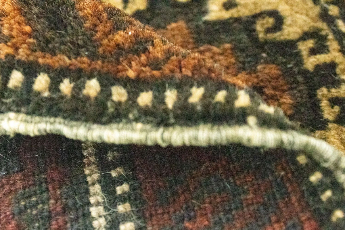 Afghaans tapijt vierkant  - 47 x 41 cm - bruin