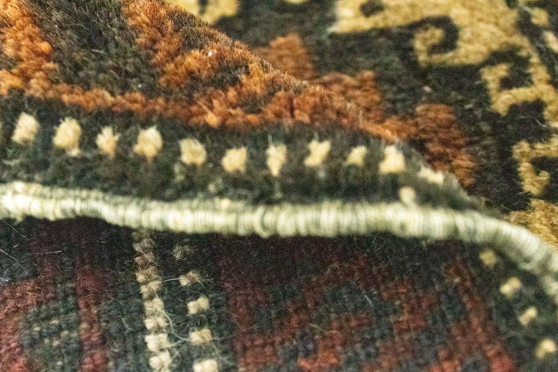 Afghaans tapijt vierkant  - 47 x 41 cm - bruin