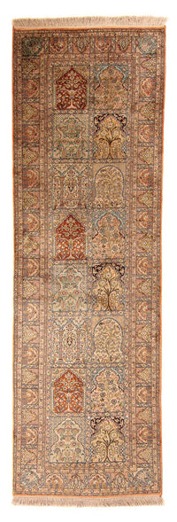 Loper Zijden tapijt - Kashmir Silk - 310 x 94 cm - veelkleurig