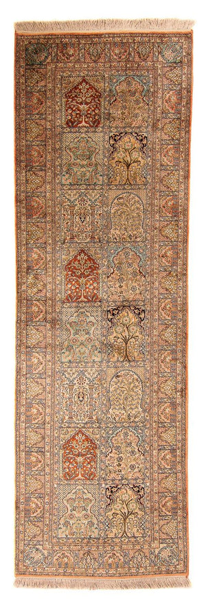 Loper Zijden tapijt - Kashmir Silk - 310 x 94 cm - veelkleurig