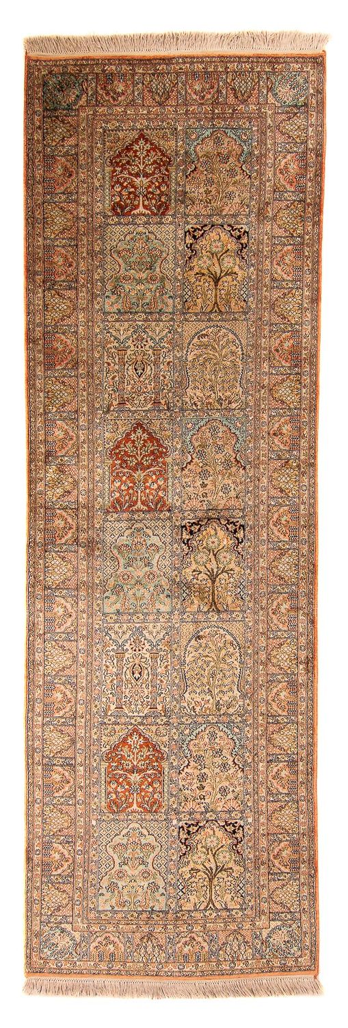 Loper Zijden tapijt - Kashmir Silk - 310 x 94 cm - veelkleurig