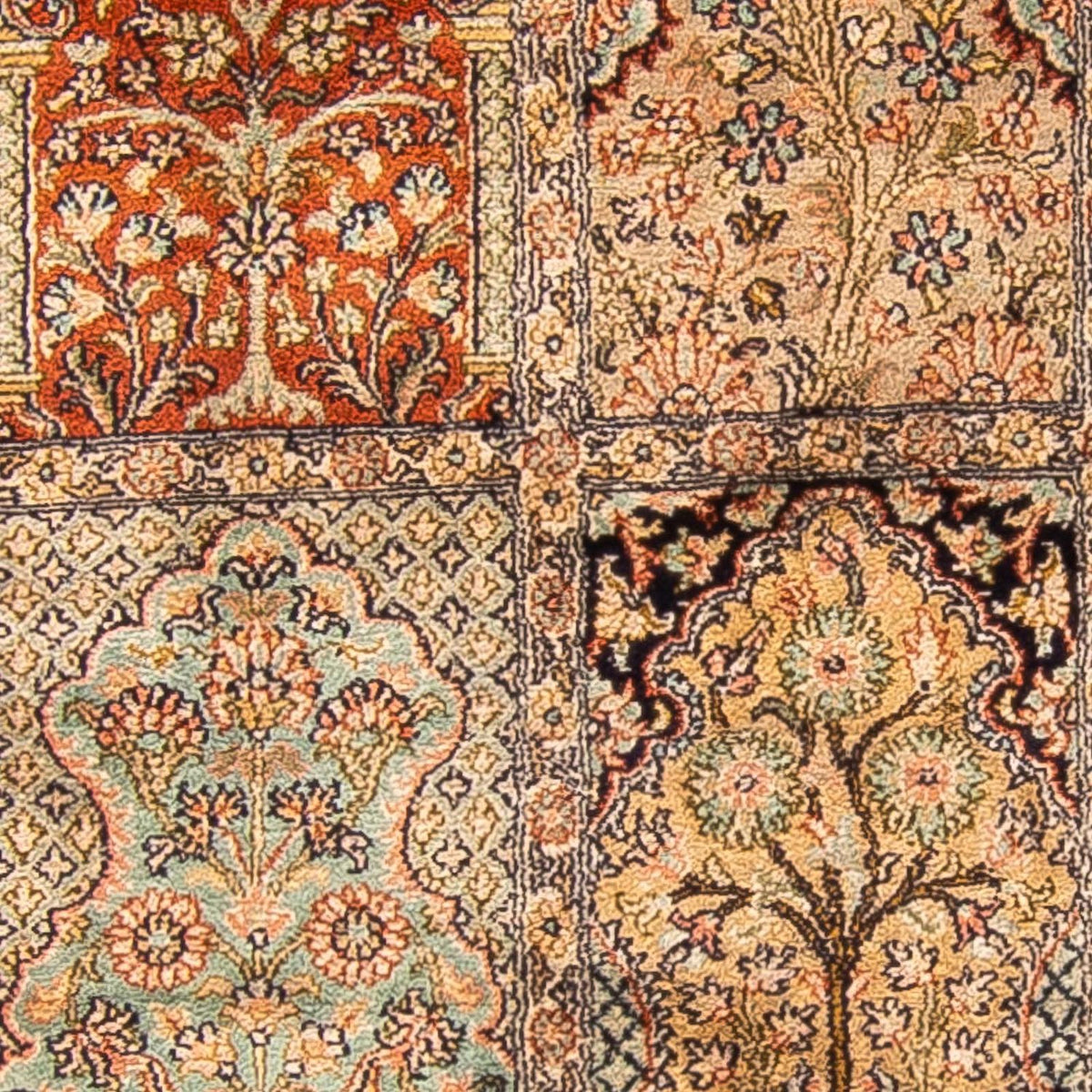 Loper Zijden tapijt - Kashmir Silk - 310 x 94 cm - veelkleurig