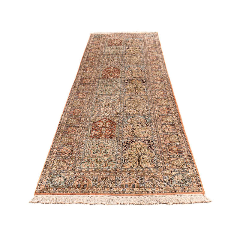 Loper Zijden tapijt - Kashmir Silk - 310 x 94 cm - veelkleurig